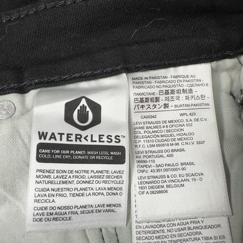 Levi’s Men Size 34 Shorts Black Denim Jean Long Jorts 569 Cotton Stretch Y2K Sk8 - Picture 4 of 6