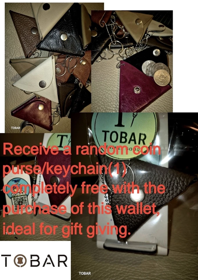  Leather Bifold Wallet for Men Minimalist Rustic card holder Handmade+12cardspac - Image 3 of 4