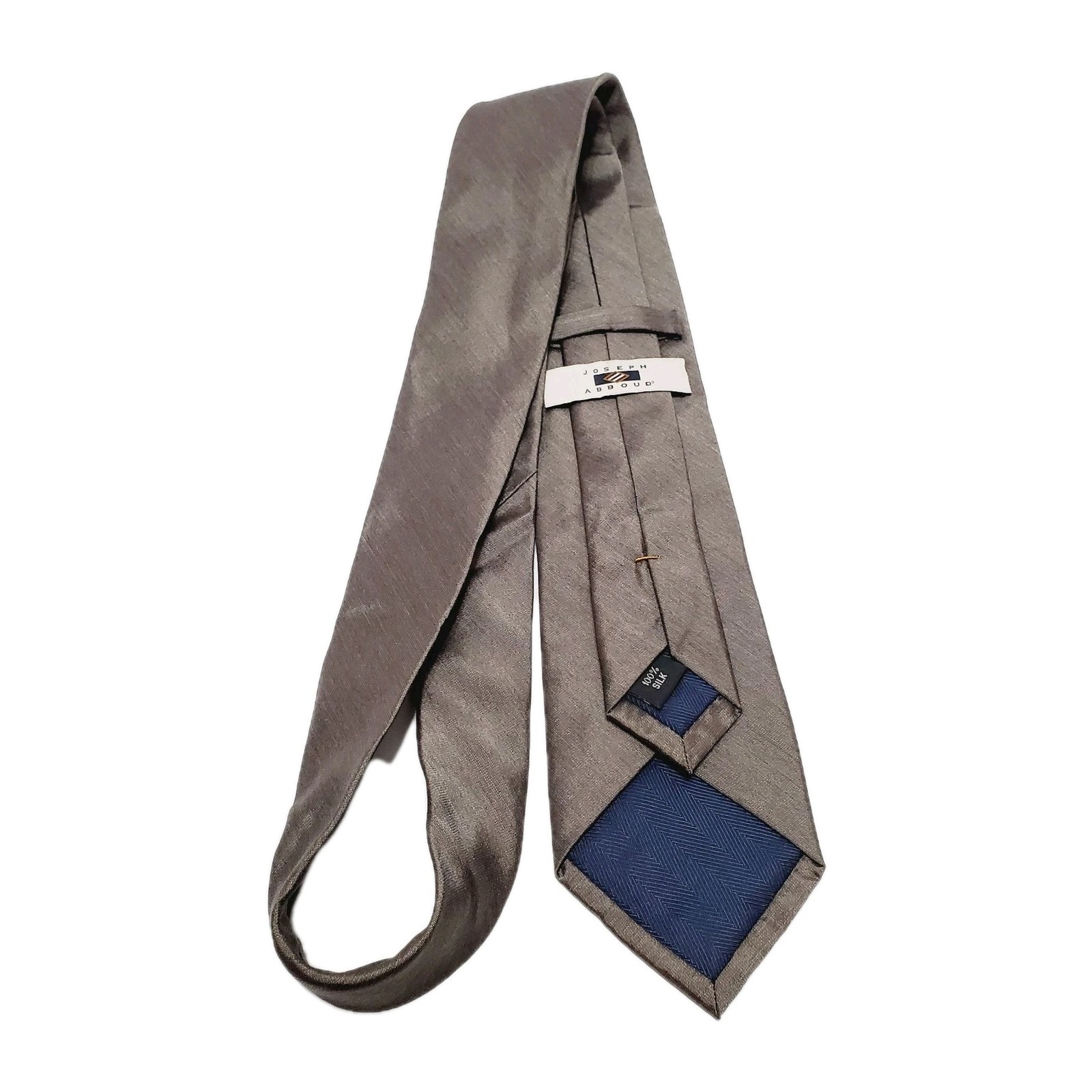 Joseph Abboud Necktie Solid Gray Pattern Men's Si… - image 5
