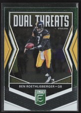 2019 Donruss Elite #DT-4 Ben Roethlisberger Dual Threats Green Steelers