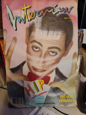 ANDY WARHOL  INTERVIEW MAGAZINE JULY 1987 PEE WEE HERMAN & UMA THURMAN, KEANU