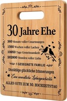 Bambus-Schneidebrett Zur Perlenhochzeit Romantisches Geschenk 30. Hochzeitstag