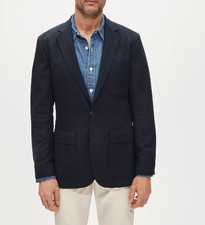 2025 J CREW Ludlow Navy Blue Sport Coat Suit Blazer 40L Super 120s Wool