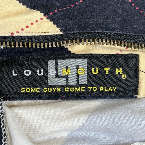 Loudmouth Golfshorts Herren 36 Braun Argyle Geometrisch Golf Preppy Chino Retro - Bild 4 von 11
