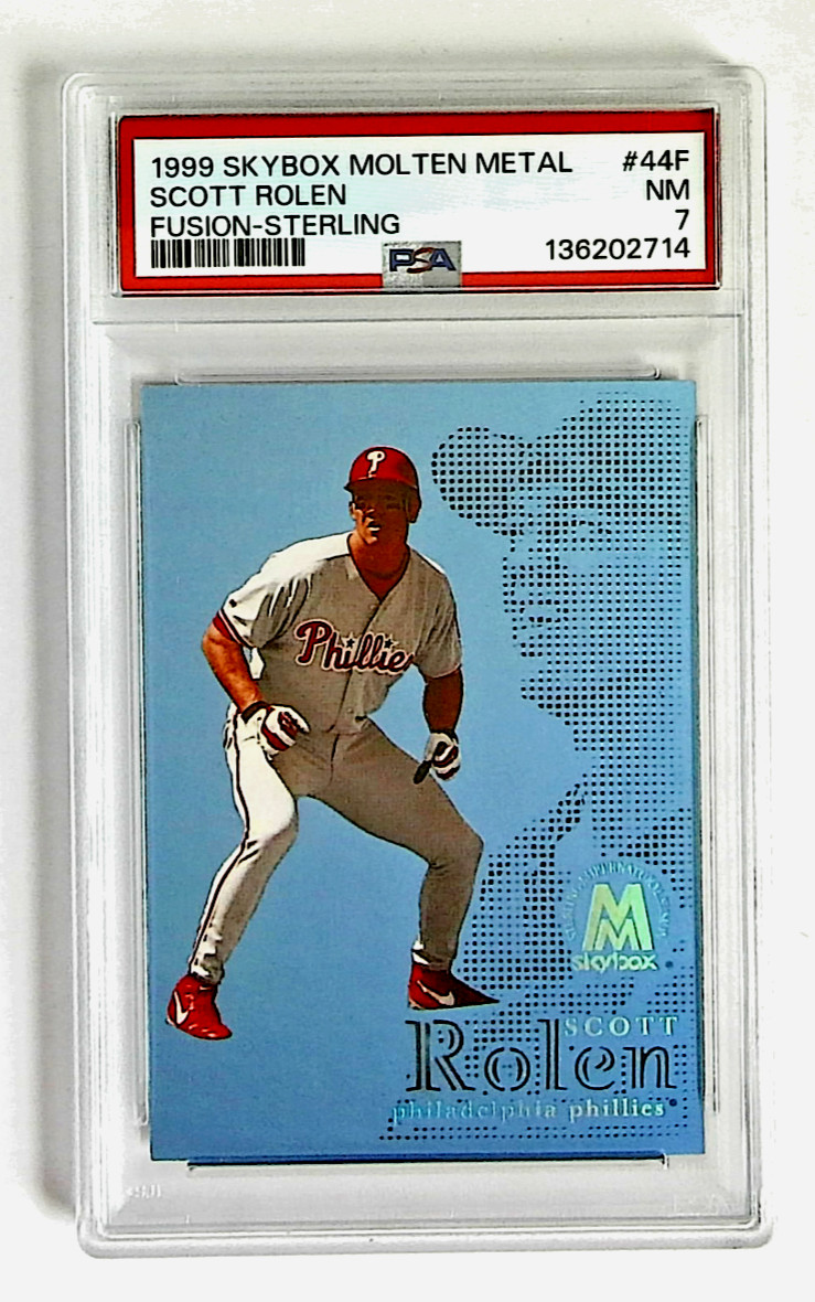 1999 Skybox Molten Metal #44F Scott Rolen Fusion Sterling /500 PSA 7 Phillies