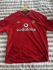 MANCHESTER UNITED 2000 2001 HOME FOOTBAL SHIRT SOCCER JERSEY UMBRO L