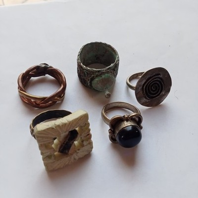 ANCIENT RARE 5 BRONZE SILVRED  VIKING RING STUNNING AUTHENTIC ANTIQUE ARTIFACT