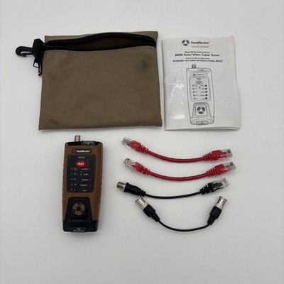 Southwire M550 Data & Video Cable Tester Instructions & 4 Cables & Case Tested