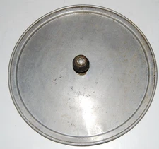 Vintage Aluminum Replacement Pot Pan Skillet Lid  Wooden Knob 8" Farmhouse Decor
