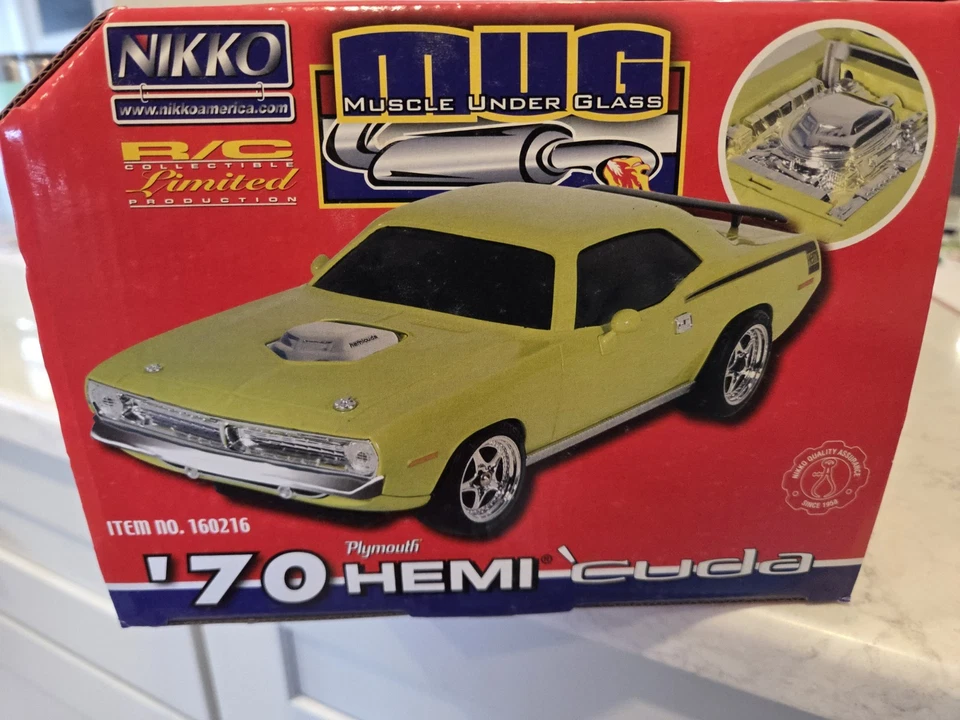 2005 NIKKO RC '70 HEMI CUDA MUSCLE UNDER GLASS NEW IN BOX - Image 4 of 4