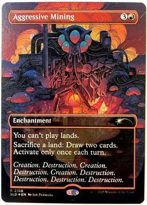 MTG Aggressive Mining (Galaxy Foil) Secret Lair Alien Auroras 2108 NM