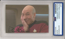 Patrick Stewart SIGNED Star Trek Captain Jean Luc Picard Picture Cut PSA DNA COA