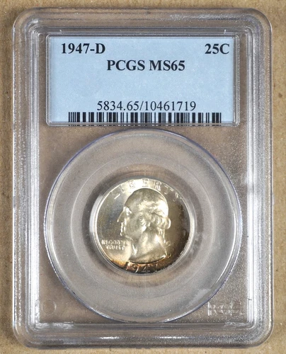 1947-D WASHINGTON QUARTER PCGS MS65 461719
