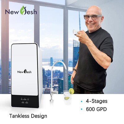 600G Undersink Tankless RO Reverse Osmosis Water Filter System Drinking Purifier