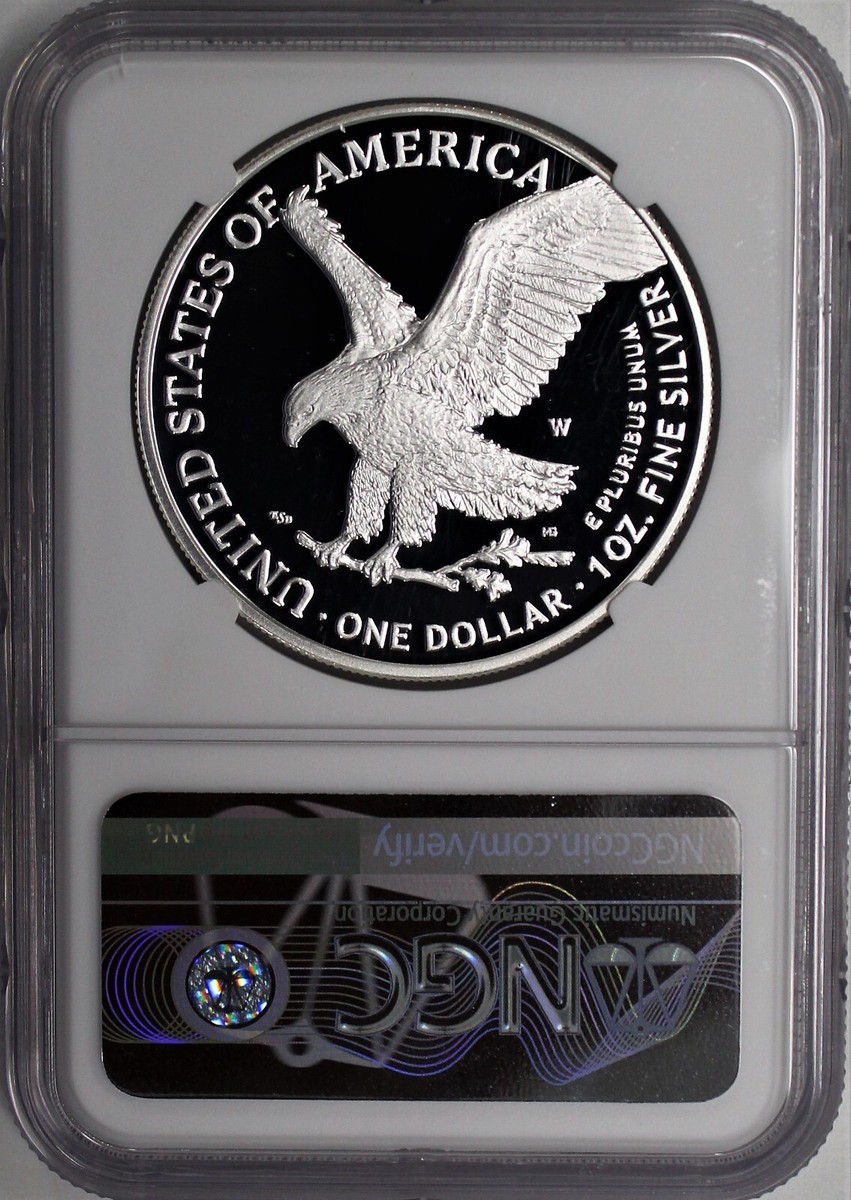 2021 W $1 Proof Silver Eagle Type 2 NGC PF70 UCAM Advance Releases