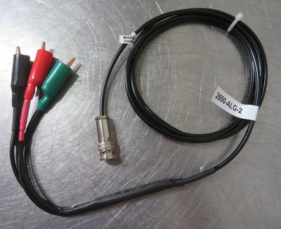 Triax 3-Lug TRB To Alligator Clip Cable – 2 To 9 Feet Length, Replacement For Keithley 2600-ALG-2