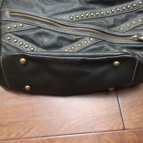 bandana by american west black metal studs leather shoulder bag