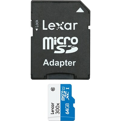 Lexar 64GB High-Performance 300x microSDXC UHS-I Memory Card