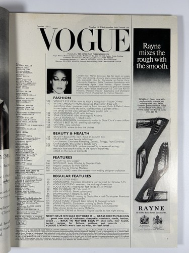 Vogue Oct 1973 Marisa Berenson HELMUT NEWTON Lopez CATHEE DAHMEN Twiggy Vintage - Picture 8 of 24