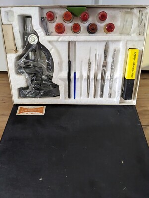 Vintage Sky Bolt Labor Kit Mikroskop Wissenschaft Set