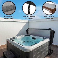 Hot Tub Spa Cover Hard Top Square Lid Weatherproof PVC Leather Insulated Foam