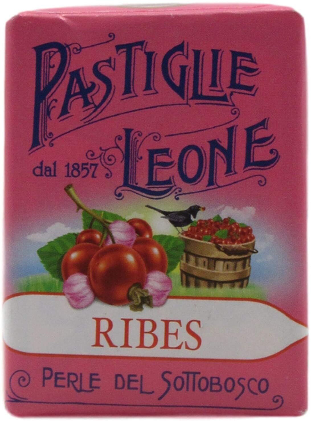 10 CONFEZIONI DI PASTIGLIE AL RIBES PERLE DEL SOTTO BOSCO DA 30G PASTIGLIE LEONE