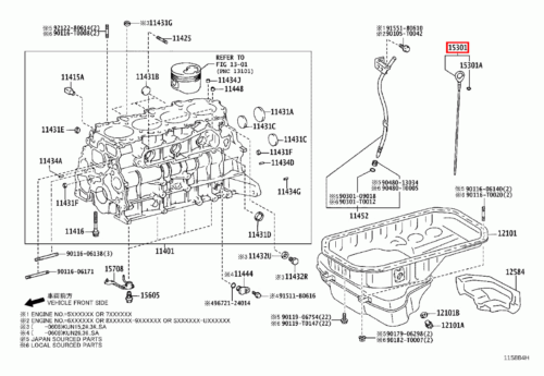 Genuine Hilux KUN26 KUN25 KUN16 KUN15 KUN10 2KD 1KD Engine Oil Level Dipstick - Picture 6 of 11