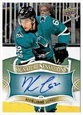 2018-19 UPPER DECK SIGNATURE SENSATIONS KEVIN LABANC AUTO GROUPE1:552 SAN JOSE