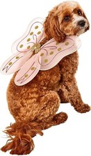 Birthday Fairy Wings Pink Fancy Dress Up Halloween Dog Cat Pet Costume Accessory