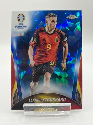 2024 TOPPS Chrome Sapphire Euro Leandro Trossard BELGIUM BLUE