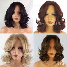 Perruque Frisée Courte Noire/Marron Foncé, Rouge, Blonde, Marron Moyen Femmes UK