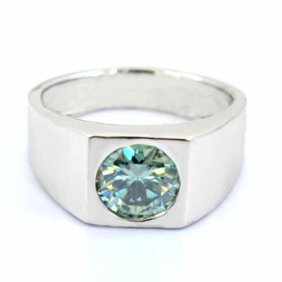 Men's Ring 2.40 Ct Blue Treated Diamond Ring VVS1 Certified ! Engagement Ring