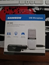 Samson Go Mic Silver Portable Usb Condenser Microphone Mac And Pc New New Box