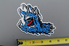 Santa Cruz Skateboards Screaming Hand Acid Bones Grey Blue Skateboarding STICKER