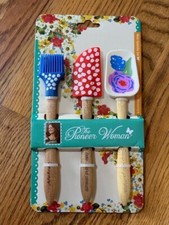Pioneer Woman 3-Piece Mini Silicone Tool Set Spatulas Brush