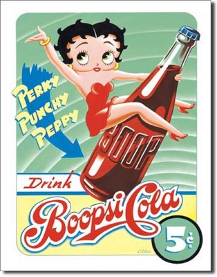 Betty Boop Drink Boopsie Cola TIN SIGN metal poster vintage diner