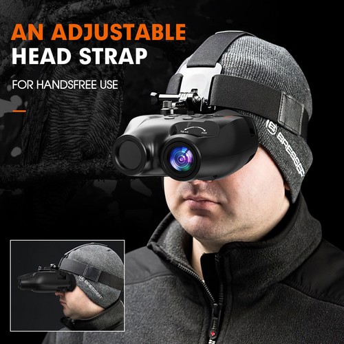 Helmet 3D Nachtsicht Brille IR 1080P Infrarot Fernglas Kopf Halterung mit 32G TF - Bild 4 von 22