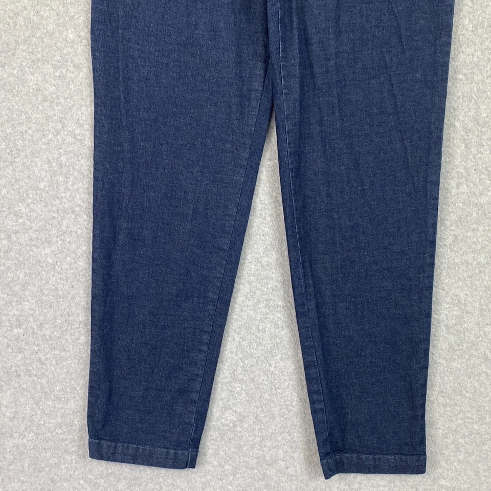 David Brooks Pants Womens 8 Blue Tapered Leg High Rise Stretch Denim Jeans Look - Imagem 3 de 4