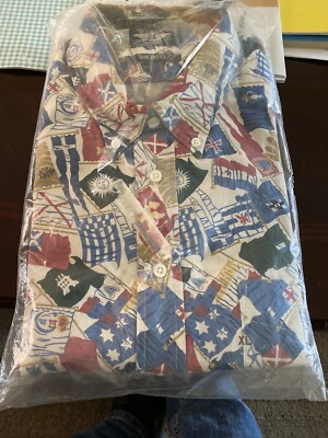 Dockers Indigo vintage Shirt Size XL-Hard To Find!! Sleek!! Unique Pattern!!!