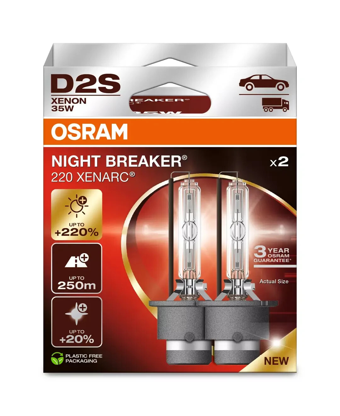Fits OSRAM OSR66240XN2-2HB Light bulb D2S XENARC NIGHT BREAKER 220 (2 ⭐UK Stock⭐ - Image 5
