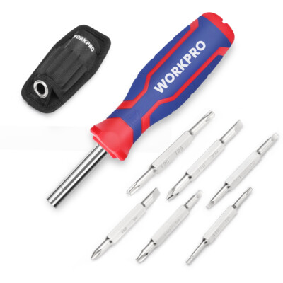 WORKPRO 15-in-1 Multi-bit Screwdriver Set Slotted/Philip/Torx/Square Screwdriver