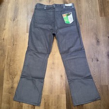 1970s Sears Bell Bottom Pants Mens Corduroy Vintage Gray Kings Road NOS 42 33