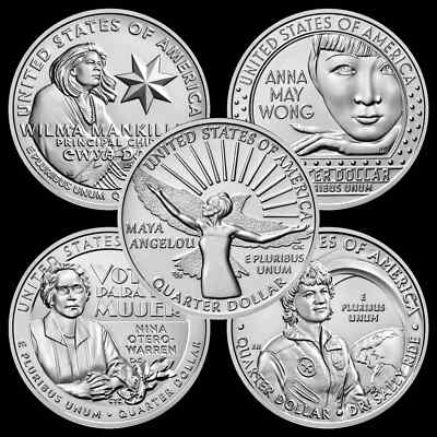 2022 P American Women Series Quarter 5 Complete full Set US Mint
