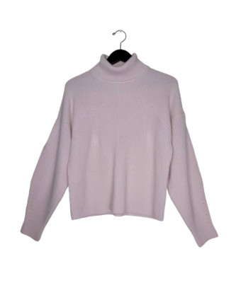 Joie Women's Long Sleeves Turtleneck Wool Blend Baby Pink Sweater Size L 