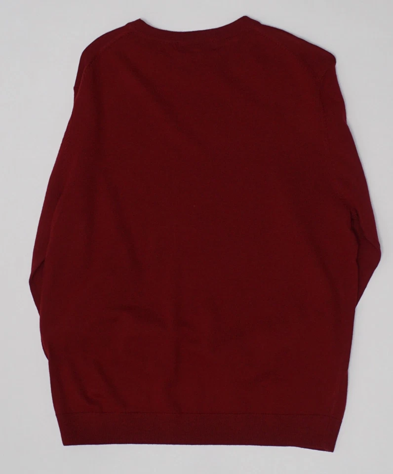 Suéter Para Hombre TURNBURY Verdadero Rojo Lana Merino Cuello Redondo Grande L NUEVO NUEVO CON ETIQUETAS Foto 3 de 3