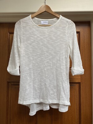 Savida Dunnes Stores White Pullover Top UK Size 8