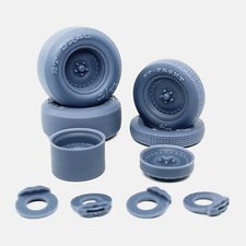 1/24 Resin 15x3.5  15x10 Center Line Auto Drag Wheels, Mickey Thompson Tires