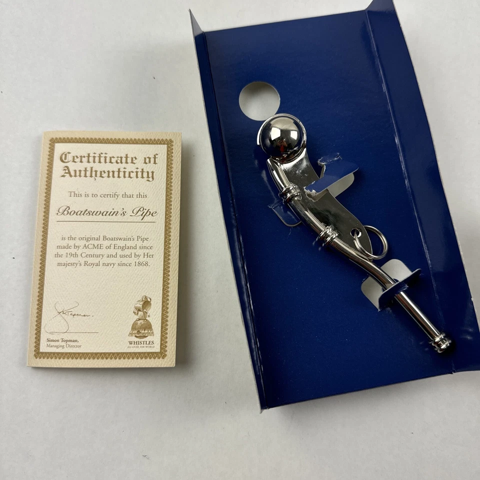 Acme Boatswain Bosuns Pipe Silver Whistle Made In England - Image 4 of 4