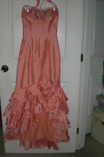 Vintage The Cool Collection Coral Mermaid Prom Dress Size 2 Amazing NEW!