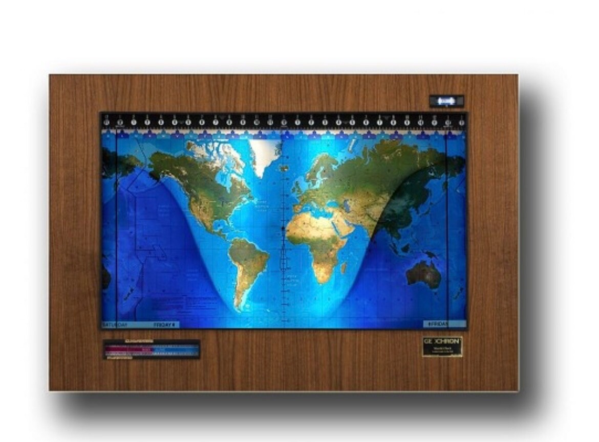 geochron world wall clock - s l1200